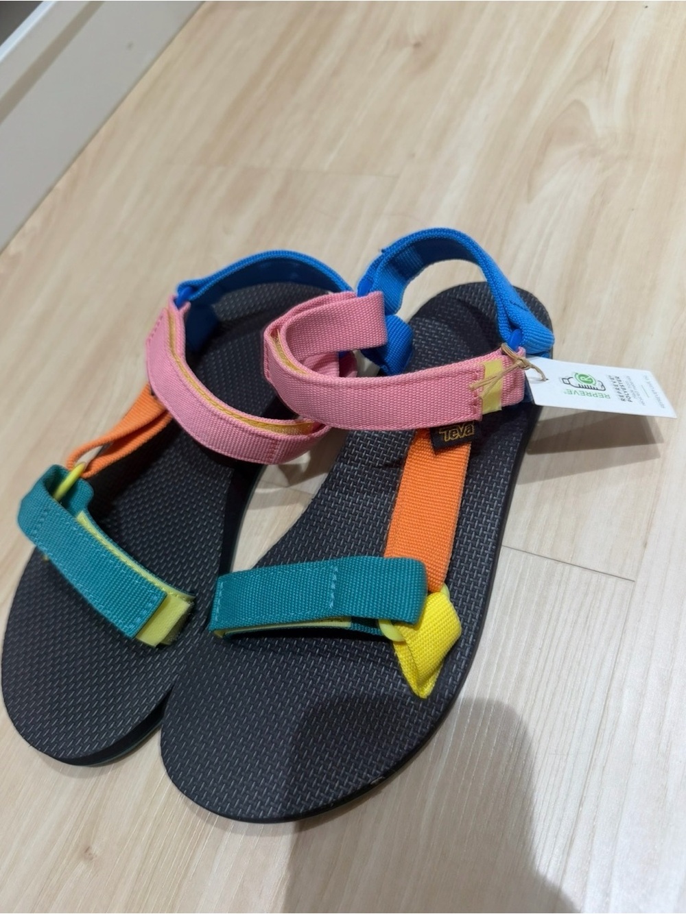 Teva Women Multi-Color Sport Sandals - Pink, Blue, Teal, Orange, Yellow